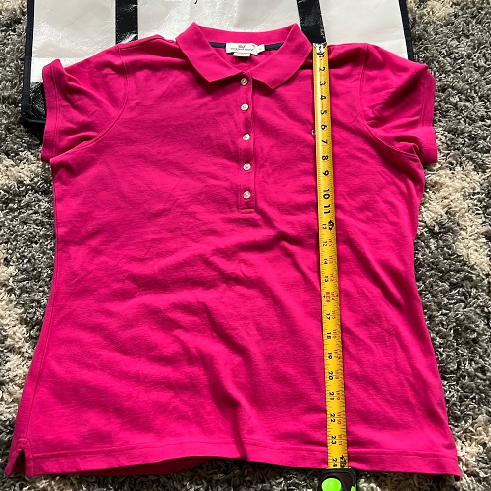 Vineyard vines women’s polo, fuchsia size large
